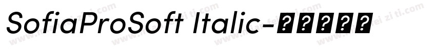 SofiaProSoft Italic字体转换